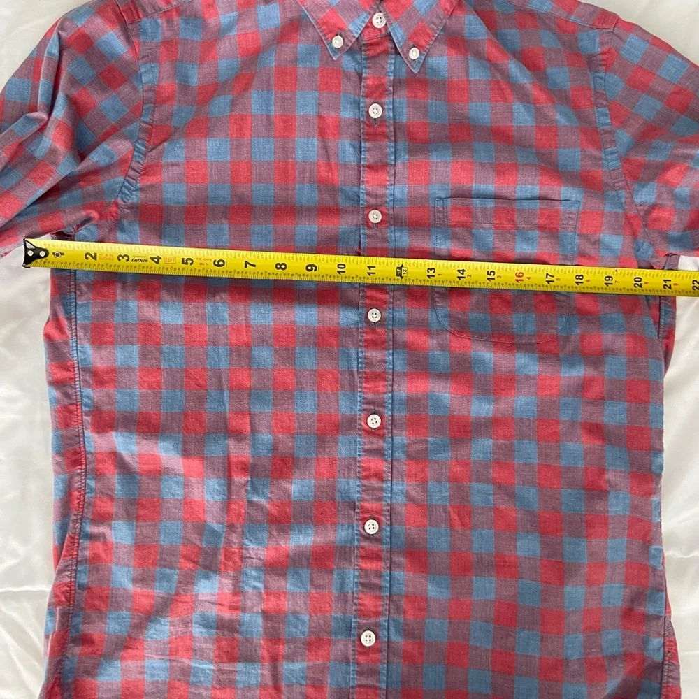 J. Crew Slim Fit Red and Blue Check Button-Down Shirt